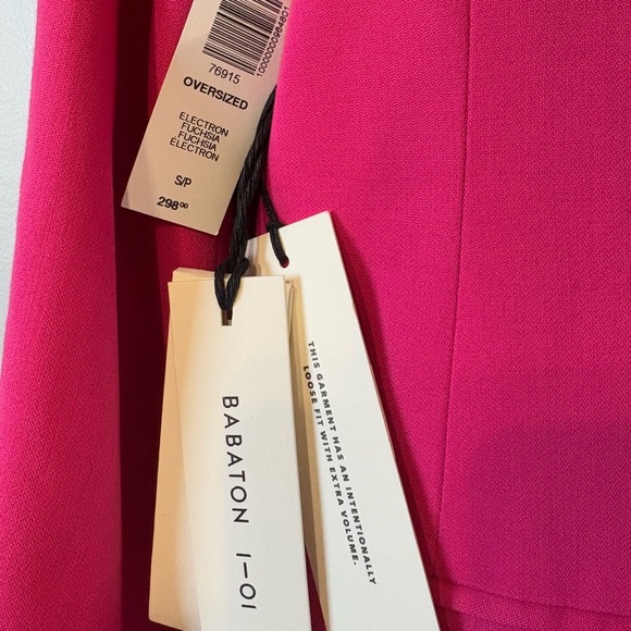 NWT Babaton 1-01 Oversized Blazer Electron Fuchsia sized Small - Picture 5 of 8